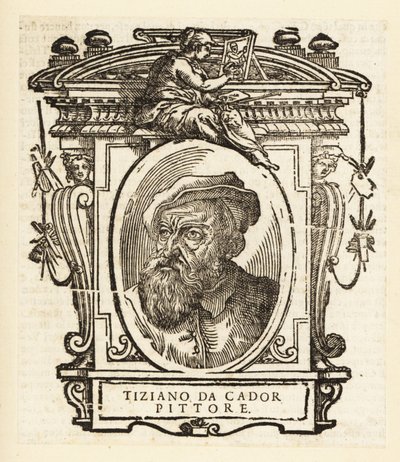 Portret Tycjana, włoskiego malarza okresu renesansu, urodzonego w Pieve di Cadore, ok. 1488-1576 autorstwa Titian (c.1488 1576) (after)