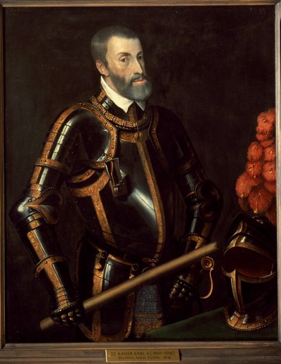 Portret Karola V, cesarza Niemiec autorstwa Titian (c.1488 1576) (manner of)