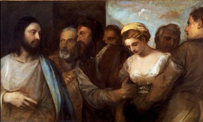 Chrystus i cudzołożnica (obraz, ok. 1540) autorstwa Tiziano Vecelli