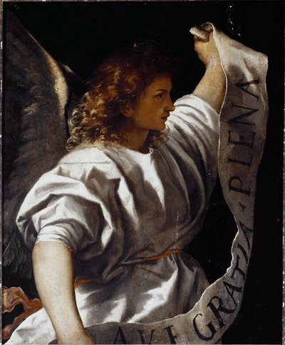 Poliptyk Averoldi: Ogłoś Anioł autorstwa Titian (c.1488 1576)