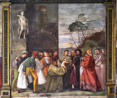 Dzieciątko głoszące niewinność Matki, Ściana Północna, Szkoła Świętego, fragment 2195188 autorstwa Titian (c.1488 1576)