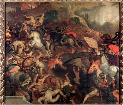 Bitwa pod Cadore, 1508 r. - Malarstwo autorstwa Tiziano Vecelli