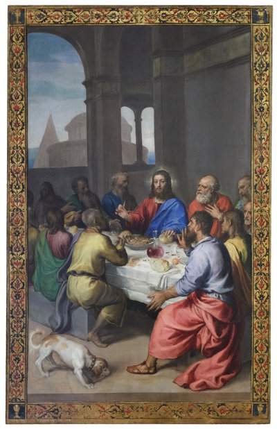 Ostatnia wieczerza autorstwa Titian (c.1488-1576)