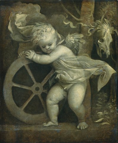 Kupidyn z kołem czasu autorstwa Titian