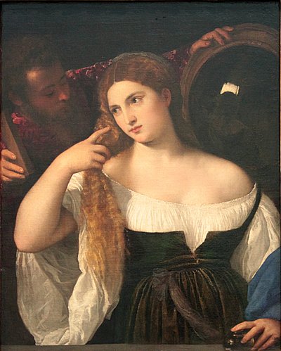 Francuski:  La Femme au miroir Kobieta z lustrem autorstwa Titian