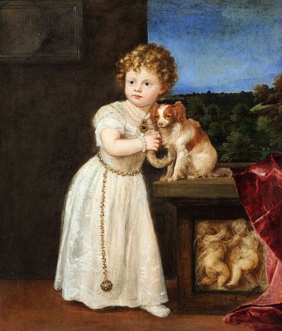 Niemcy: Clarissa Strozzi (1540-1581) w wieku dwóch lat Portret Clarissy Strozzi autorstwa Titian