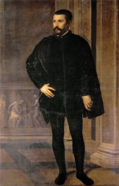 Portret Diego Hurtado de Mendoza y Pacheco 1503-1575, ok. 1535-1540. autorstwa Titian