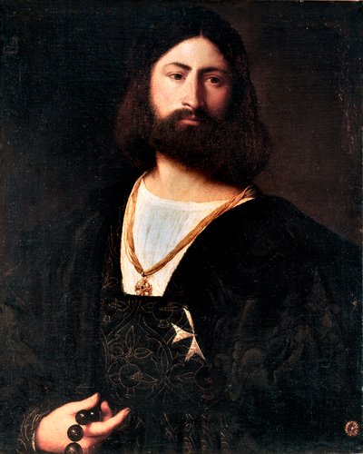 Portret Rycerza Maltańskiego Obraz Tiziano Vecellio zwany Tycjanem autorstwa Tiziano Vecelli