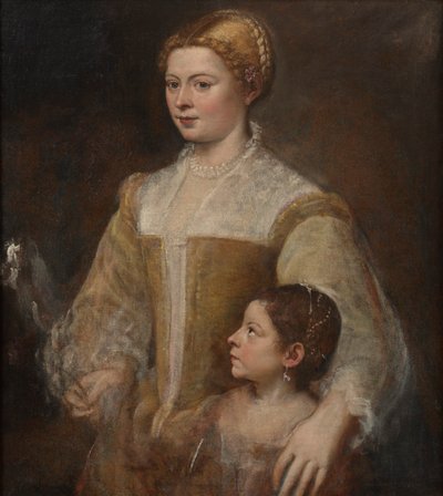 Portret damy z córką, ok. 1930 r. 1550. autorstwa Titian