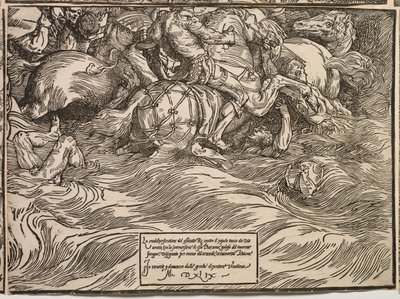 Zatopienie armii faraona w Morzu Czerwonym autorstwa Titian