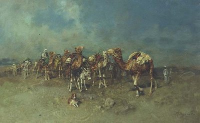 Arabska karawana autorstwa Tito Pelliciotti