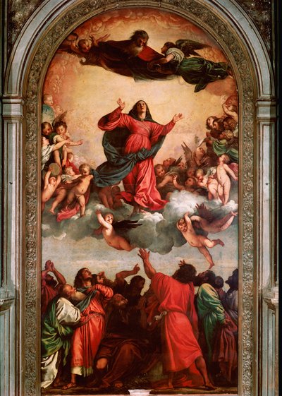 Obraz Wniebowzięcia Tiziano Vecellio zwany Tycjanem (1485-1576) autorstwa Tiziano Vecelli