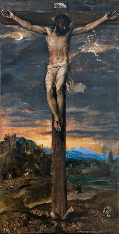 Chrystus na krzyżu, ok. godz. 1565. autorstwa Tiziano Vecelli