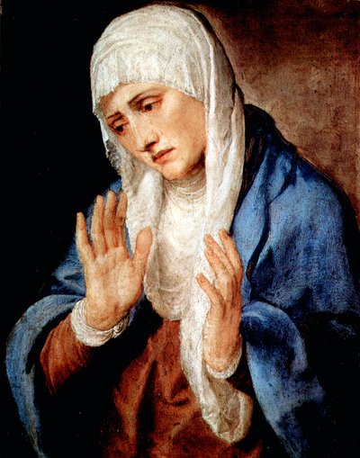 Mater Dolorosa, 1554. autorstwa Tiziano Vecelli