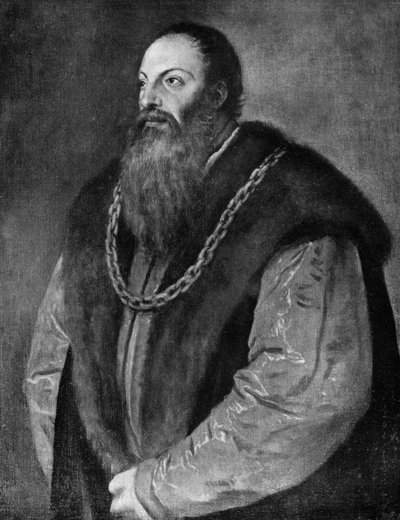 Pietro Aretino, włoski pisarz, dramaturg, poeta i satyryk, c1548-1551 1912. autorstwa Tiziano Vecelli
