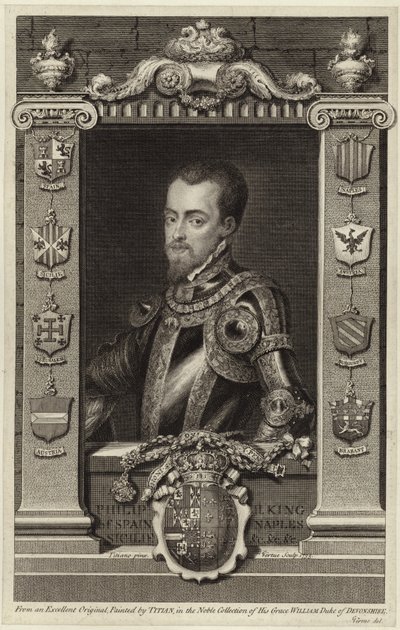 Portret króla Hiszpanii Filipa II autorstwa Tiziano Vecelli
