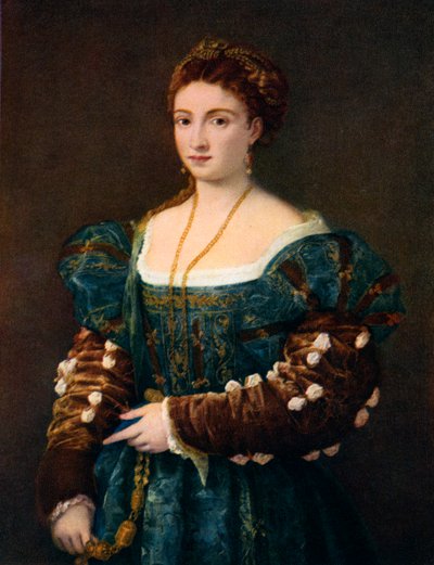 Portret szlachcianki, czyli La Bella, c1536, 1937 autorstwa Tiziano Vecelli