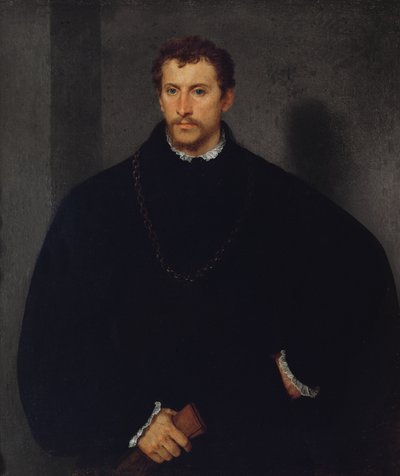 Portret nieznanego mężczyzny (mężczyzna z szarymi oczami lub Anglik) autorstwa Tiziano Vecelli