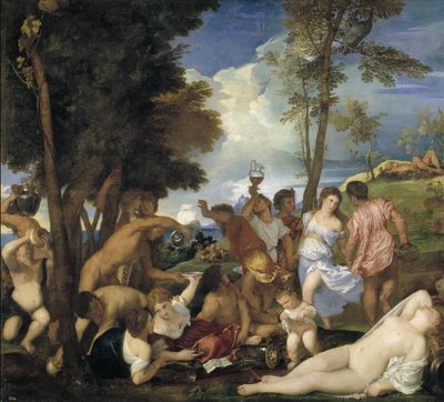 Bachanalia Andrian, 1523-1526 autorstwa Tiziano Vecelli