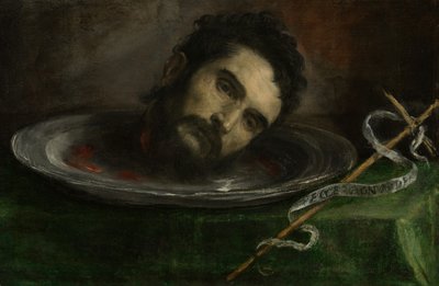 Głowa Jana Chrzciciela, koniec XVI wieku autorstwa Tiziano Vecelli