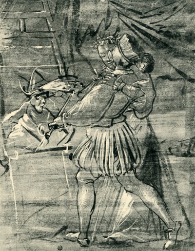 Artysta z młodą kobietą przed sztalugą, 1580, 1943. autorstwa Tobias Stimmer