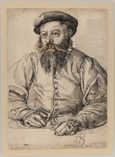 Portret brodatego mężczyzny autorstwa Tobias Stimmer