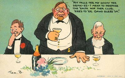 Wznoszenie toastu za klub (kolor lito) autorstwa Tom Browne