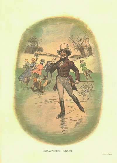 Łyżwiarstwo, 1820, c1910. autorstwa Tom Browne