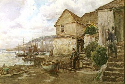 W Newlyn (akwarela) autorstwa Tom Clough