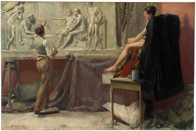 Pracownia rzeźbiarska, 1885 autorstwa Tom Roberts
