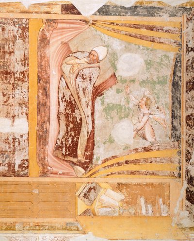 Sen papieża, fragment Opowieści św. Urszuli Tommaso da Modena (1326-1379), fresk, kościół Santa Caterina, Treviso autorstwa Tomaso da (late 15th century) Modena