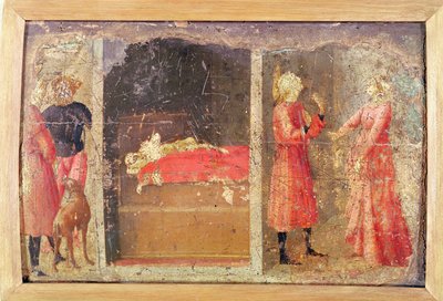 Historia św. Juliana Szpitalnika (tempera na płycie) autorstwa Tommaso Masaccio