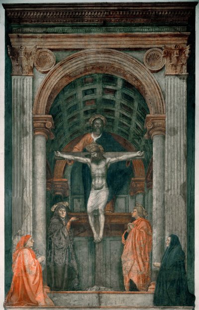 Trójca Święta. Fresk (fresco) autorstwa Tommaso Masaccio
