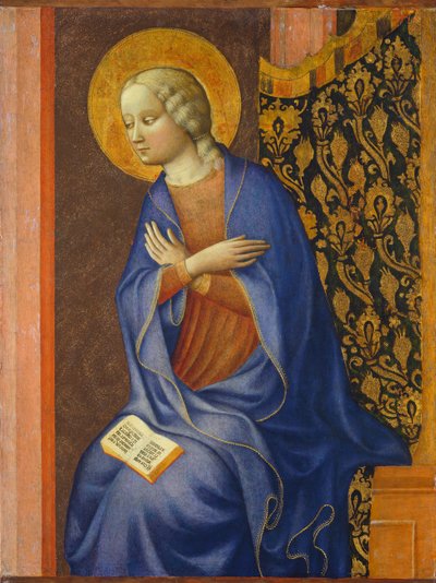 Ogłoszona Dziewica, c. 1430 (tempera na panelu) autorstwa Tommaso Masolino da Panicale