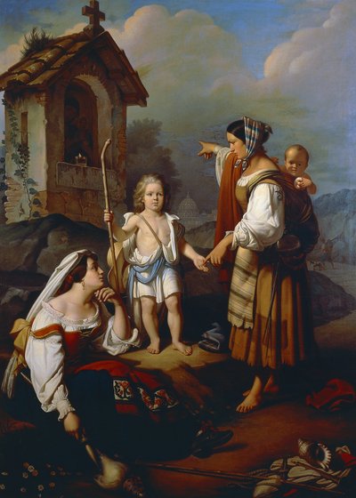 Cyganka wróżąca Felice Peretti, przyszły Sykstus V, papiestwo (olej na płótnie) autorstwa Tommaso de Vivo