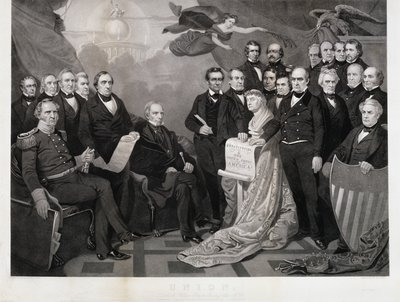 Unia, ok. 1861 (grawerowanie na papierze plecionym) autorstwa Tompkins Harrison (after) Matteson