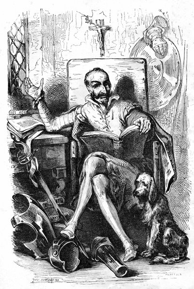 Cervantes jako Don Kichot autorstwa Tony Johannot