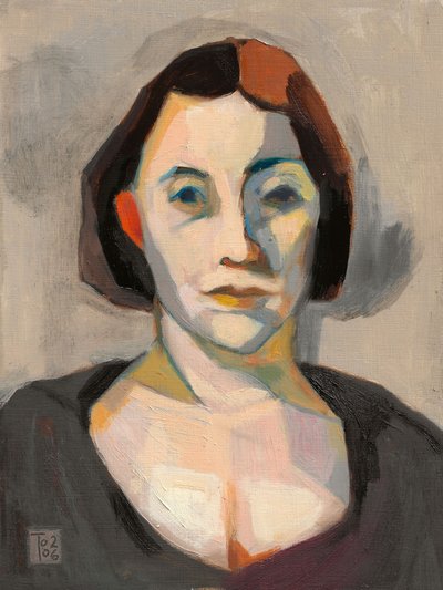 Wyrazisty portret kobiety autorstwa Tore Bahnson