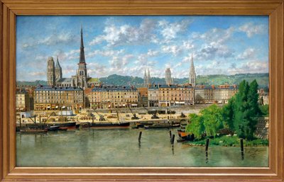 Port Rouen (olej na płótnie) autorstwa Torello Ancillotti