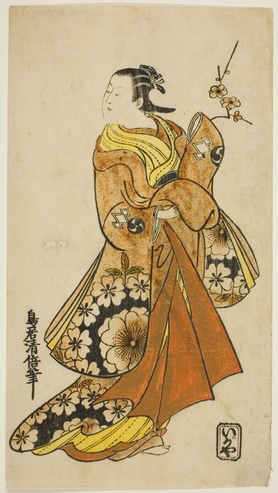 Aktor Nakamura Takesaburo I w roli kobiecej autorstwa Torii Kiyomasu II