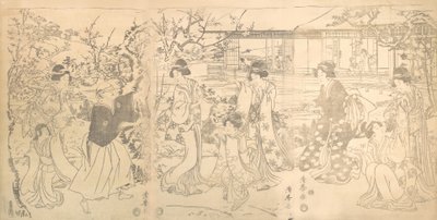 Scena z Chushingura Vendetta 47 lojalnych sprzedawców, ca. 1820. autorstwa Torii Kiyomine