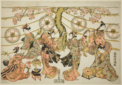 Taniec Harugoma autorstwa Torii Kiyomitsu I