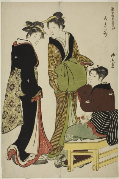 Kwiaty dystryktu Doteshita autorstwa Torii Kiyonaga