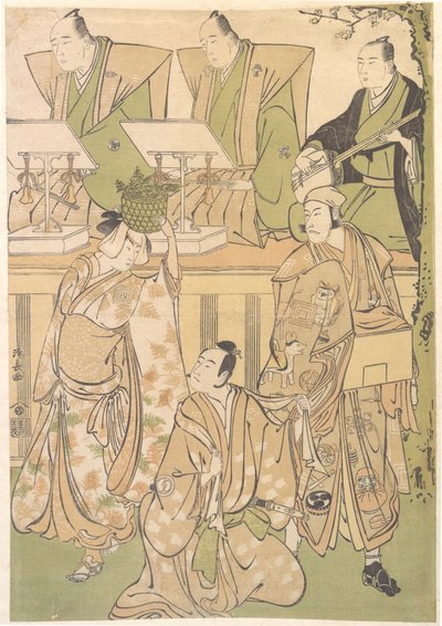Ichikawa Danjuro Piąty jako Kyo no Jiro w przebraniu jako Dekuroku Byoe Street Puppet-sh..., ca. 1788. autorstwa Torii Kiyonaga