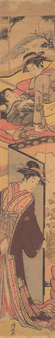 W Przyjemności, koniec XVIII wieku. autorstwa Torii Kiyonaga