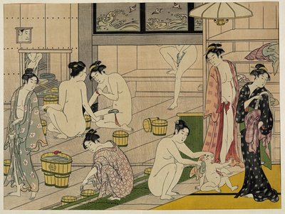 Kobiety w łaźni Kiyonaga autorstwa Torii Kiyonaga