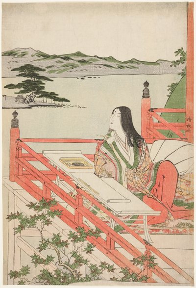 fioletowy shikibu autorstwa Torii Kiyonaga