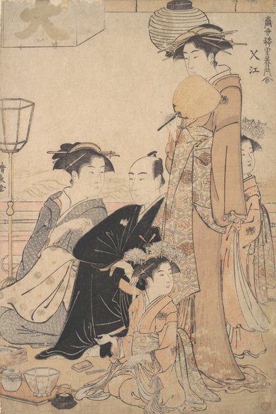 Sashiye nazwa miejsca w Edo, ca. 1782. autorstwa Torii Kiyonaga