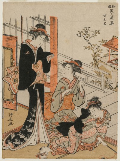 Trzy kobiety z serii Krótka kolekcja japońskich piękności, 1781. autorstwa Torii Kiyonaga