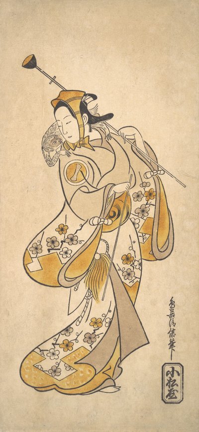 Ichikawa Monnosuke Jako małpa mawashi lub małpa książkowa, co? 1720-25. autorstwa Torii Kiyonobu I